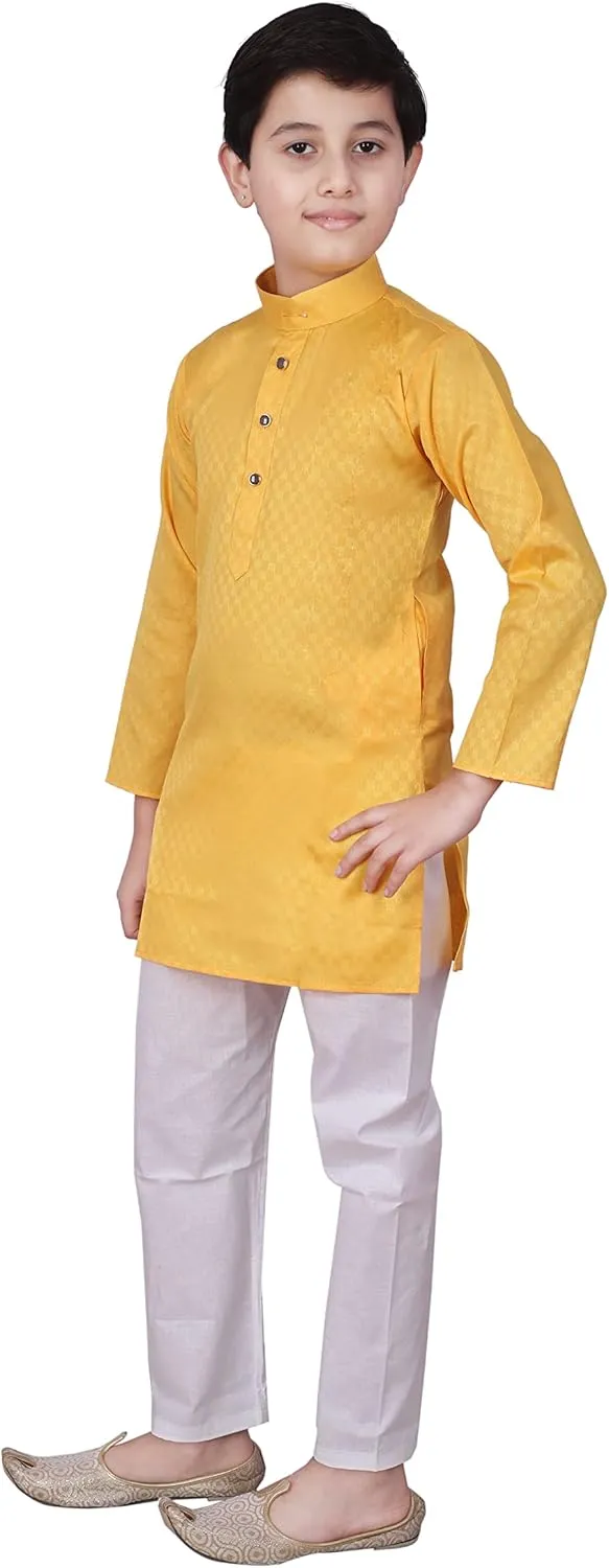 Indian Cotton Kurta Set For Boys | Traditional Kids Ethnic Wear | Pack of 1