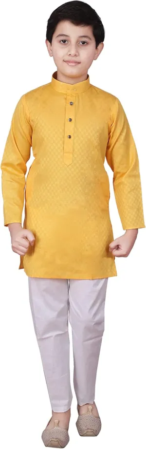 Indian Cotton Kurta Set For Boys | Traditional Kids Ethnic Wear | Pack of 1