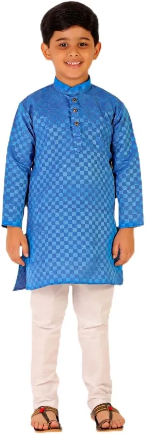 Indian Cotton Kurta Set For Boys | Traditional Kids Ethnic Wear | Pack of 1