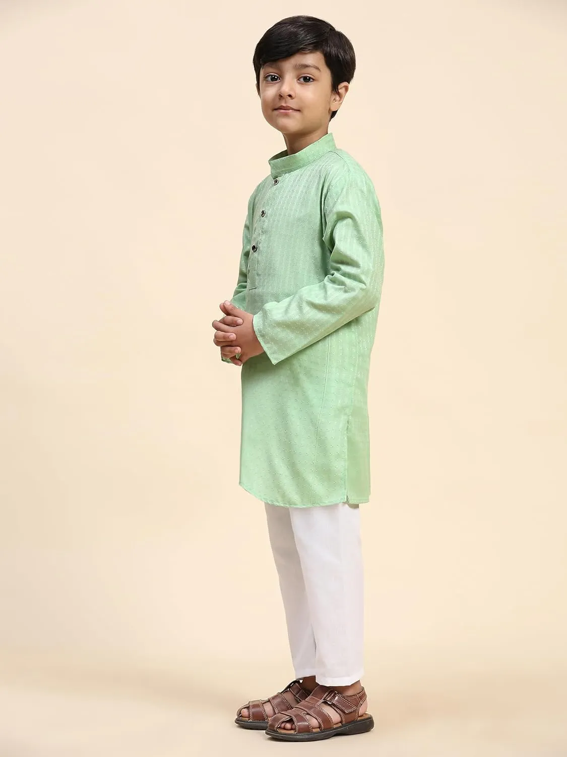 Indian Cotton Kurta Set For Boys | Traditional Kids Ethnic Wear | Pack of 1
