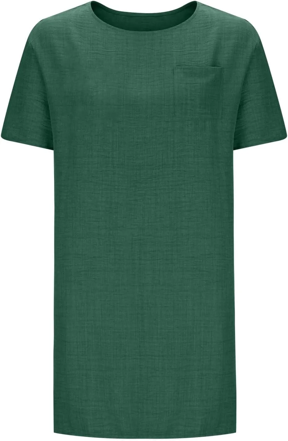 JOAU Cotton Linen Dress for Women 2025 Summer Casual Shift T-Shirt Dresses Beach Vacation Knee Length Dress with Pocket