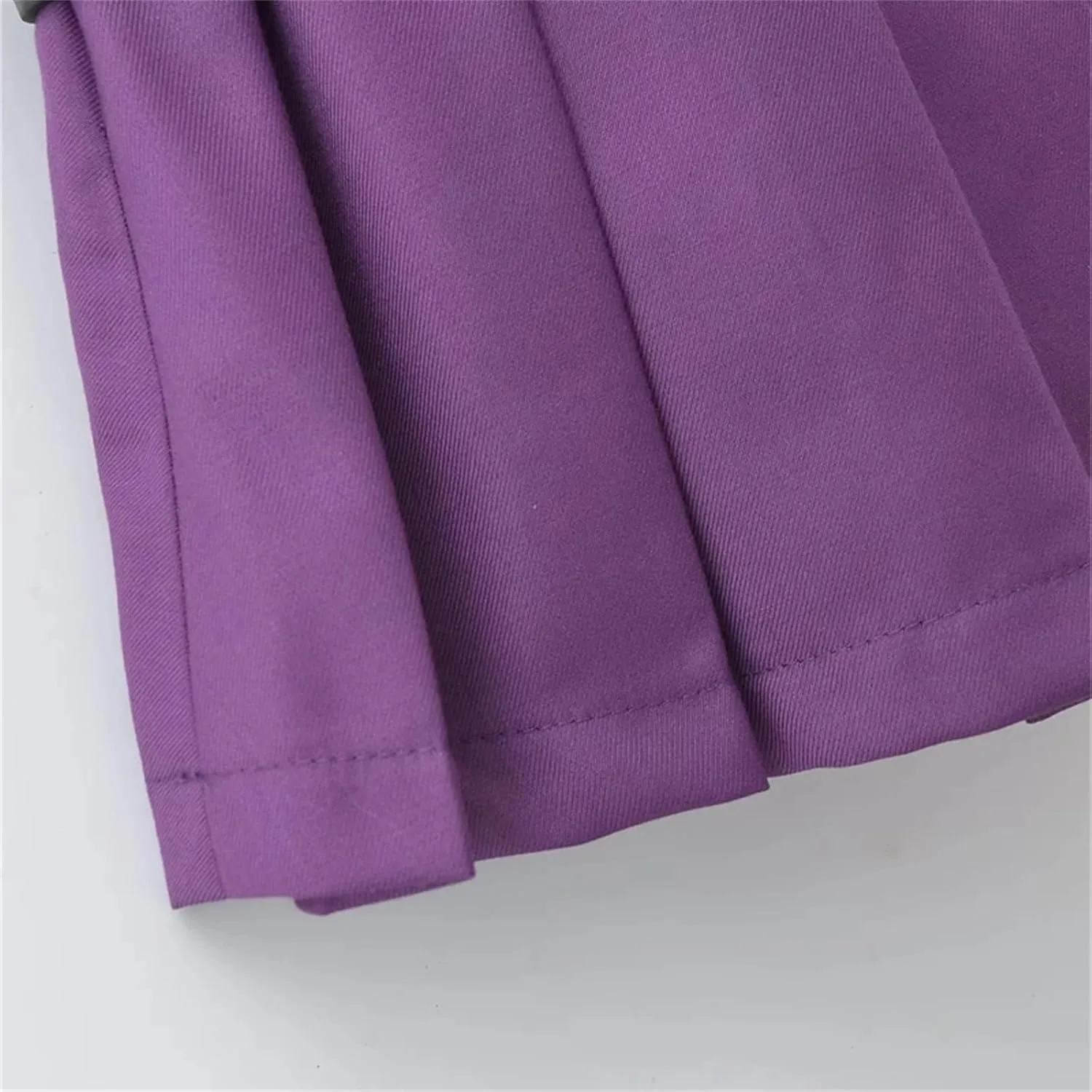 Joe Wenko Women's Double Belted Pleated Skirt Casual Low Waist A Line Short Mini Skirts