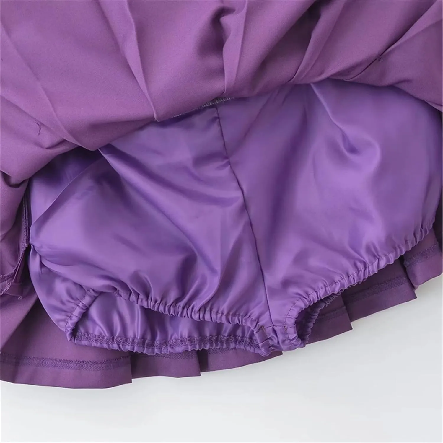 Joe Wenko Women's Double Belted Pleated Skirt Casual Low Waist A Line Short Mini Skirts