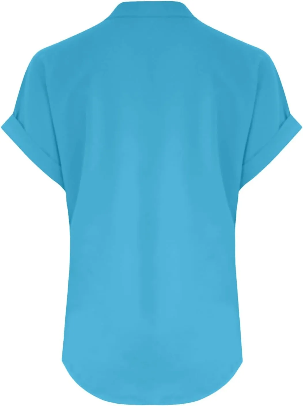 Linen Tops for Women Oversized Crew Neck Summer Short Sleeve Cotton Linen Tee Shirts Button Casual Soft Blouse