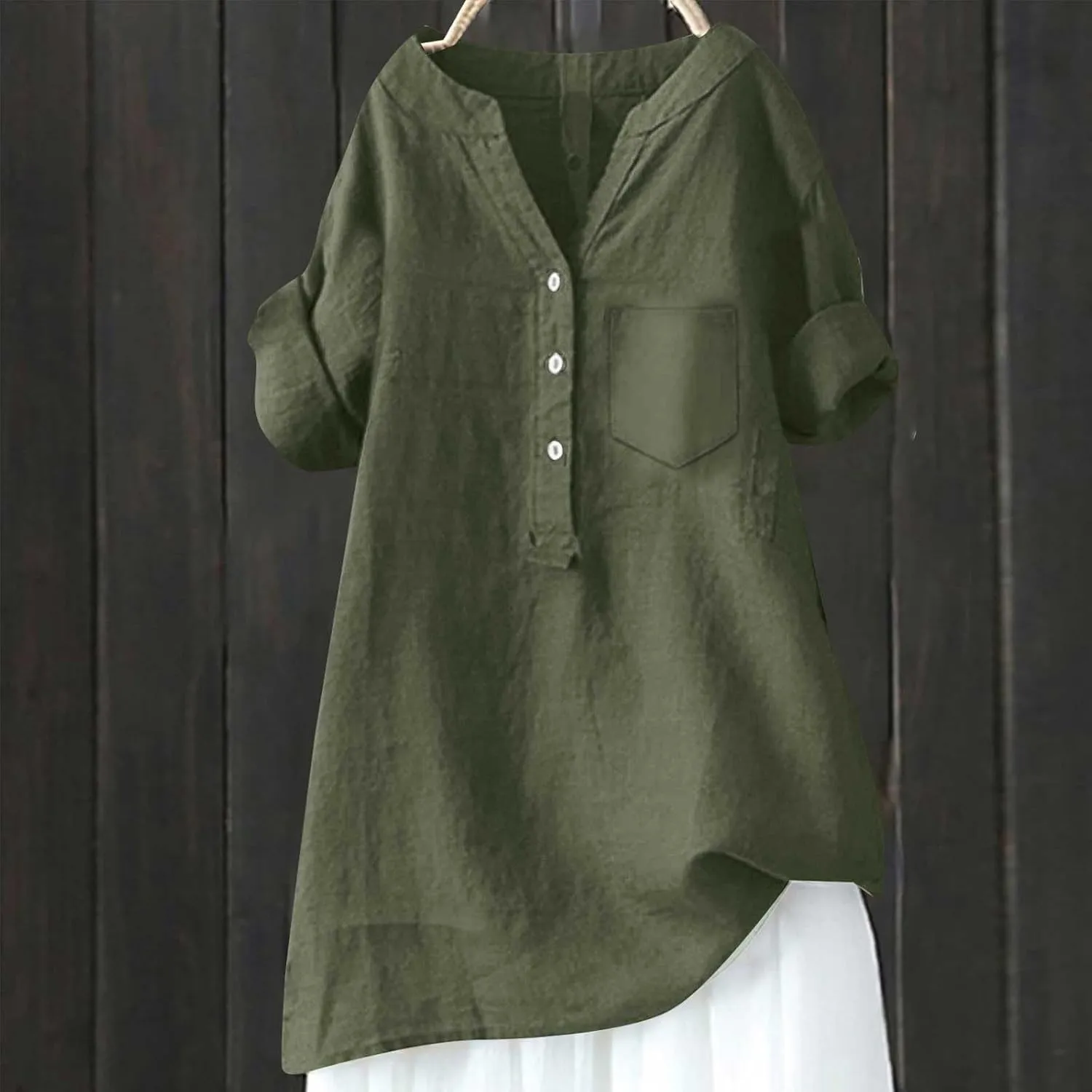 Linen Tops for Women Oversized Crewneck Summer Short Sleeve Linen Tee Shirt Boho Casual Dressy T Shirt
