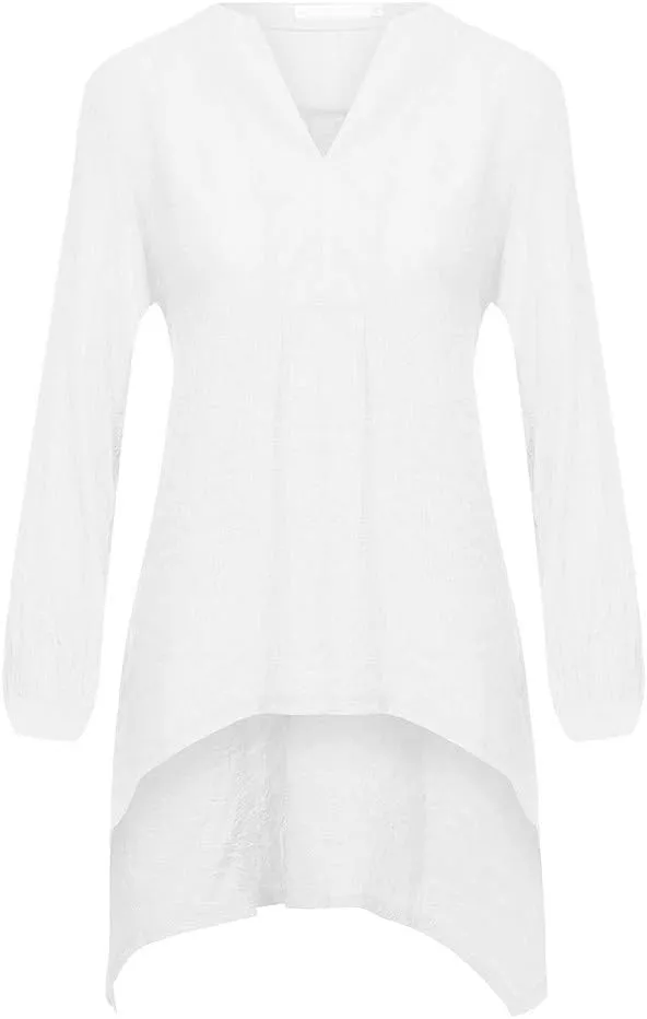 Linen Tops for Women Oversized Crewneck Summer Short Sleeve Linen Tee Shirts Plain Casual Beach Blouse