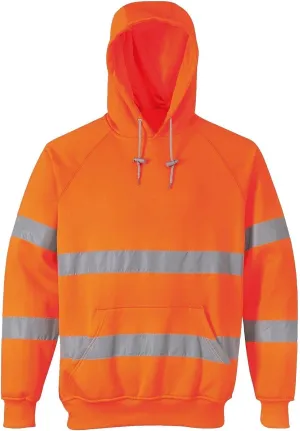 MA ONLINE Mens Pullover Hoodie Visibility Workwear Boys High Reflective Hooded Jacket Small/5XL