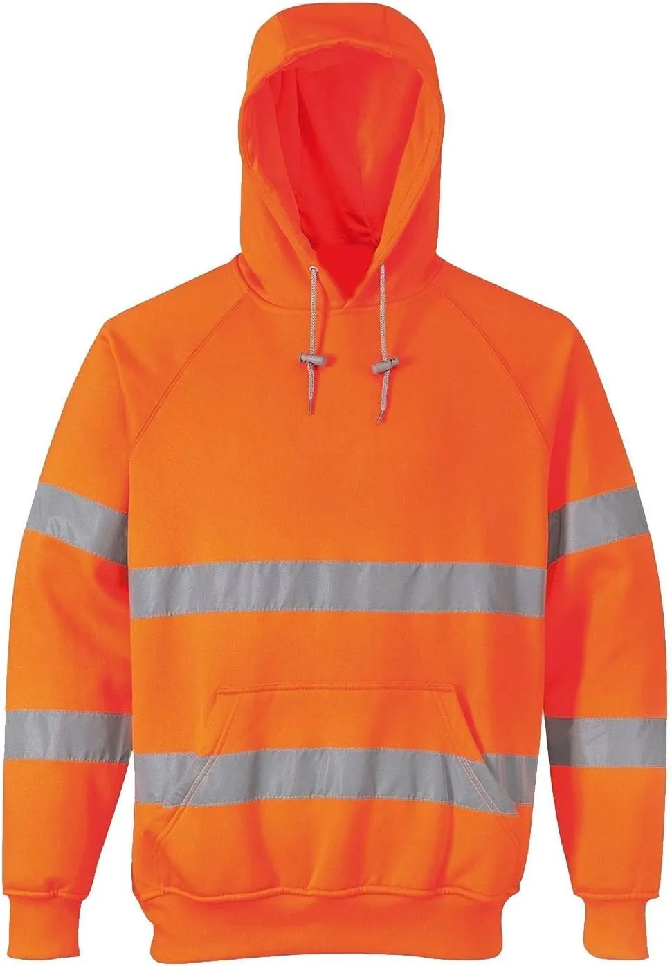 MA ONLINE Mens Pullover Hoodie Visibility Workwear Boys High Reflective Hooded Jacket Small/5XL
