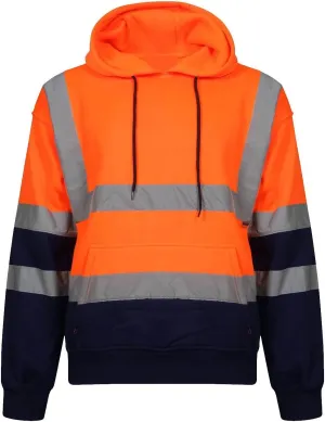 MA ONLINE Mens Pullover Hoodie Visibility Workwear Boys High Reflective Hooded Jacket Small/5XL