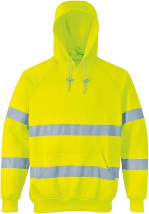 MA ONLINE Mens Pullover Hoodie Visibility Workwear Boys High Reflective Hooded Jacket Small/5XL