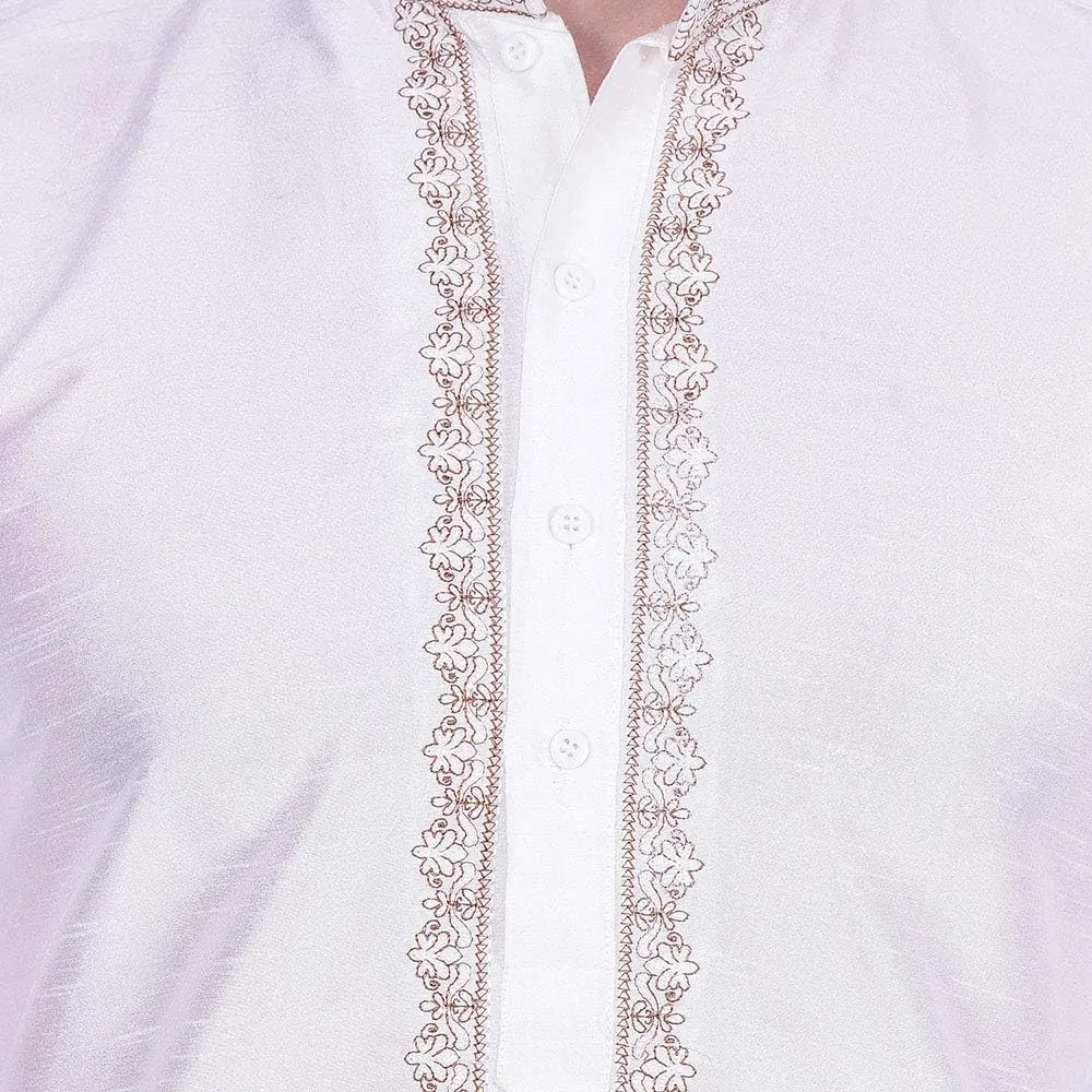 Maple Clothing Kurta Pajama Set Men's Indian Ethnic Wedding Party Dress Art Silk