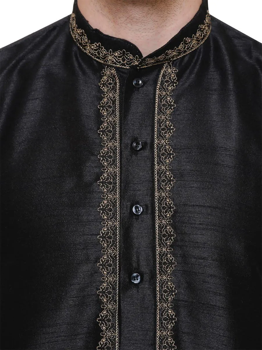 Maple Clothing Kurta Pajama Set Men's Indian Ethnic Wedding Party Dress Art Silk