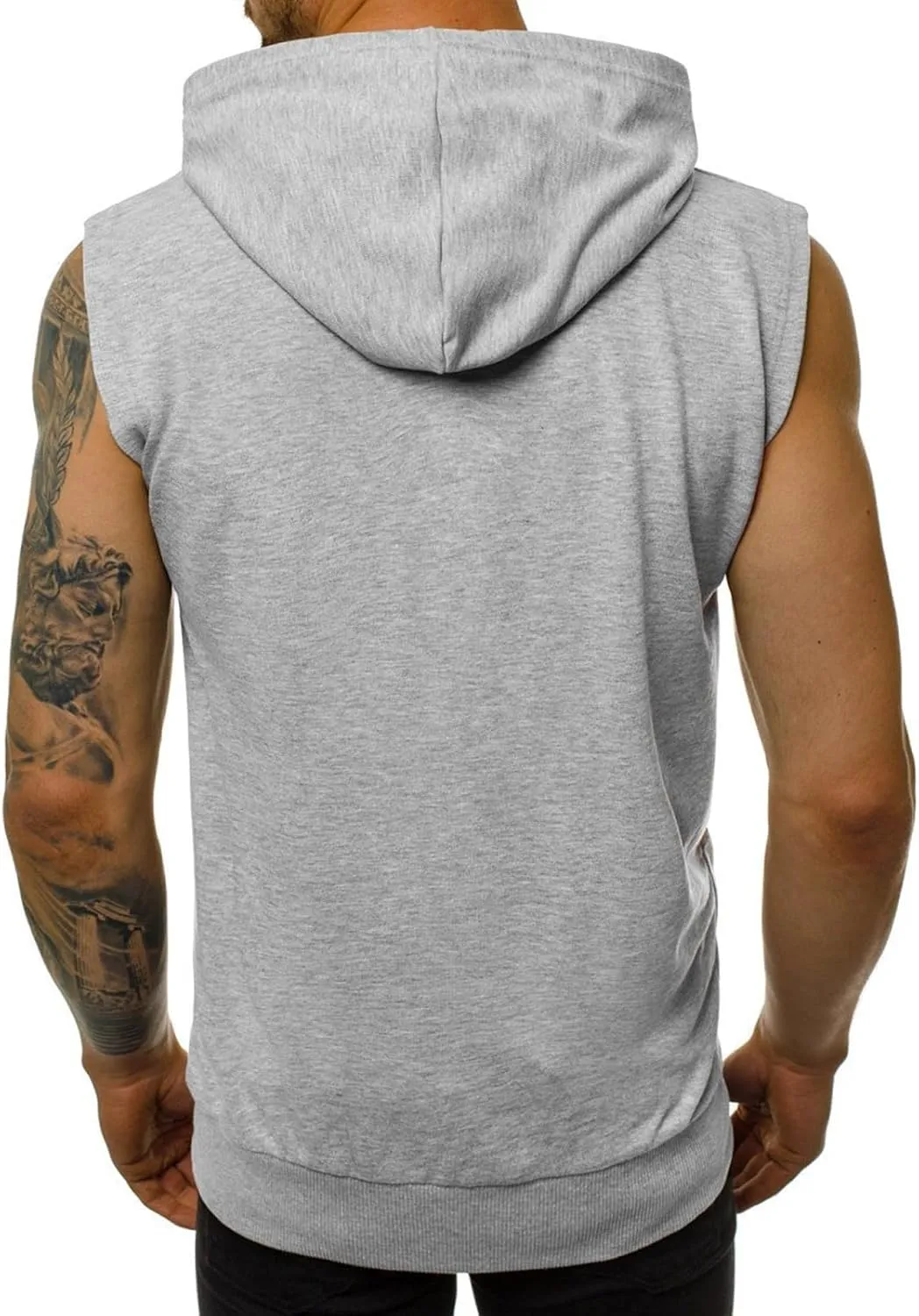 Mens Workout Hooded Tank Tops Trendy Zip Up Bodybuilding Fitness Muscle T Shirt Summer Sleeveless Gym Workout Hoodie