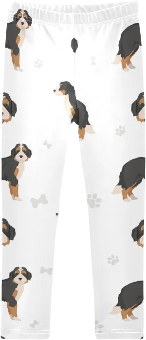 ODAWA Fresh Watercolor Fruit Girls Legging Soft Full Length Stretch Pants Girls Printed Leggings Yoga Pants, (4-10 Years)