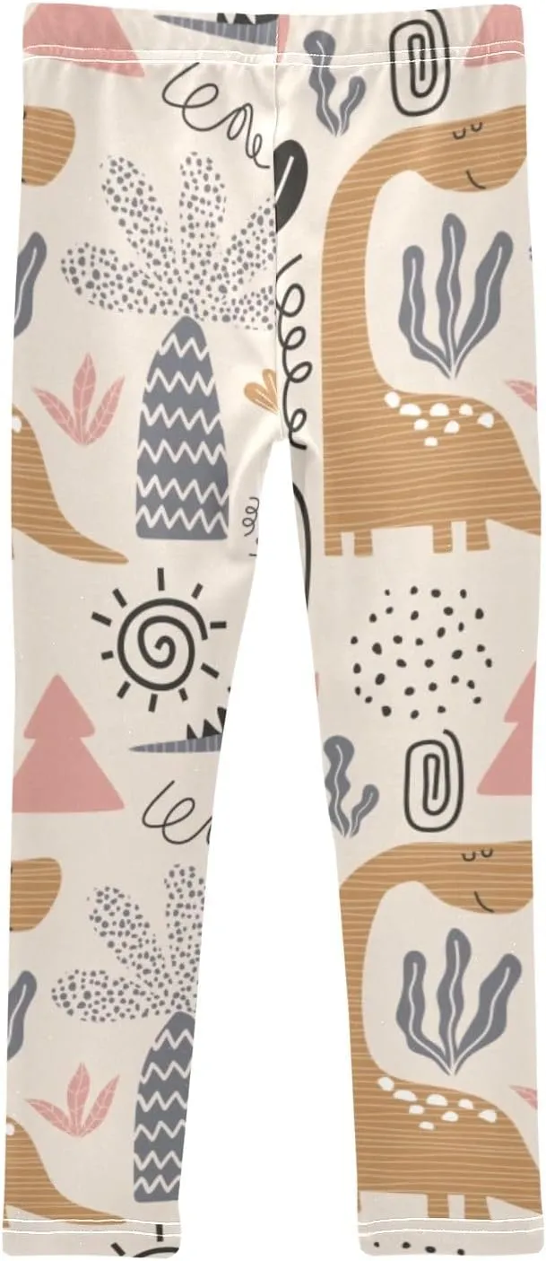 ODAWA Fresh Watercolor Fruit Girls Legging Soft Full Length Stretch Pants Girls Printed Leggings Yoga Pants, (4-10 Years)