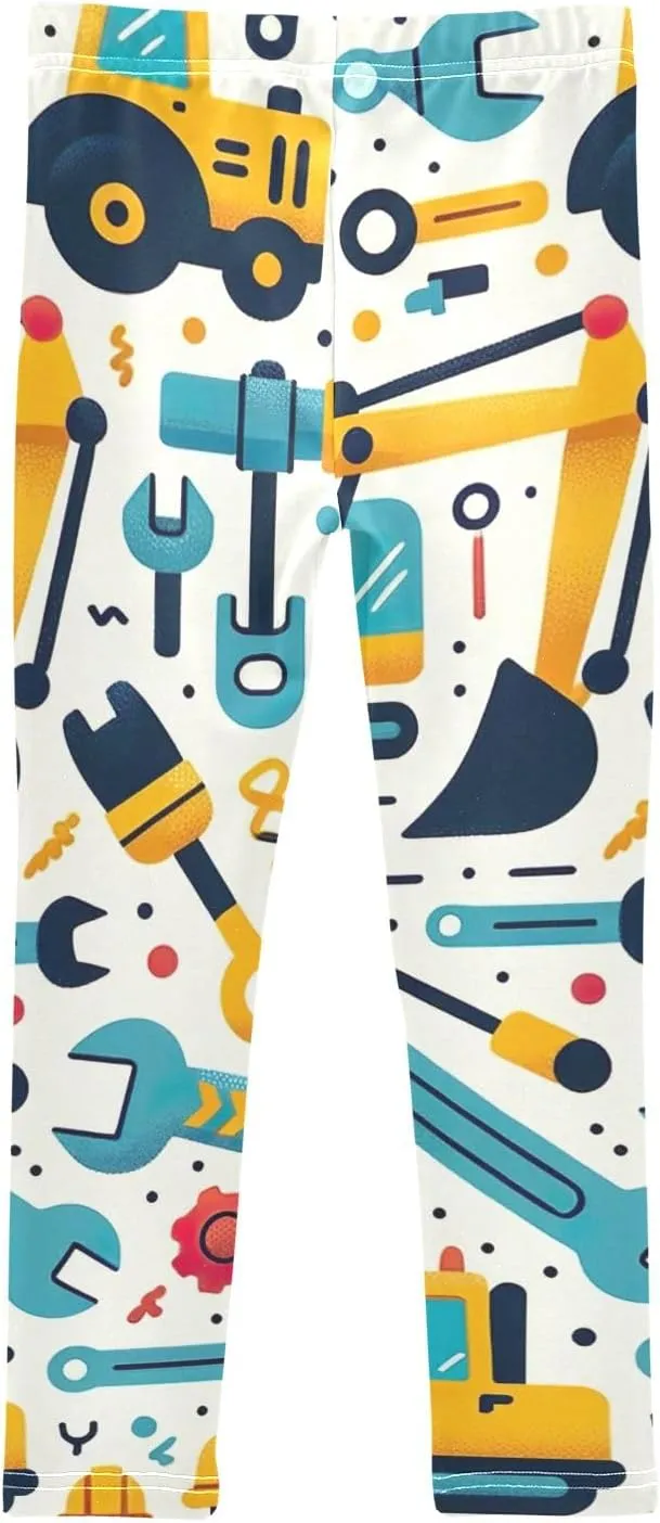ODAWA Strawberries Daisies Girls Leggings Ankle Length Girls Printed Leggings Comfortable Leggings for Girls, 4t to 10 Years