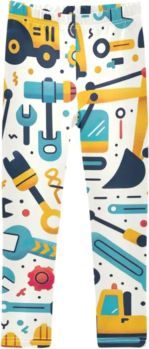 ODAWA Strawberries Daisies Girls Leggings Ankle Length Girls Printed Leggings Comfortable Leggings for Girls, 4t to 10 Years