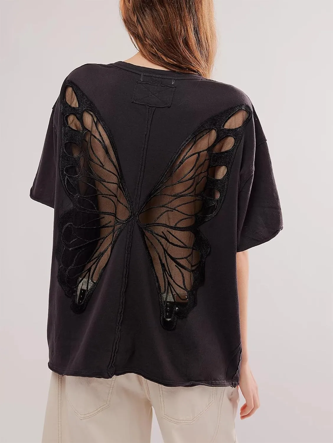 Oversized Graphic Tshirts for Women Teens Y2K Flower Short Sleeve Baggy Shirts Summer Aesthetic Beachy Coastal Tops