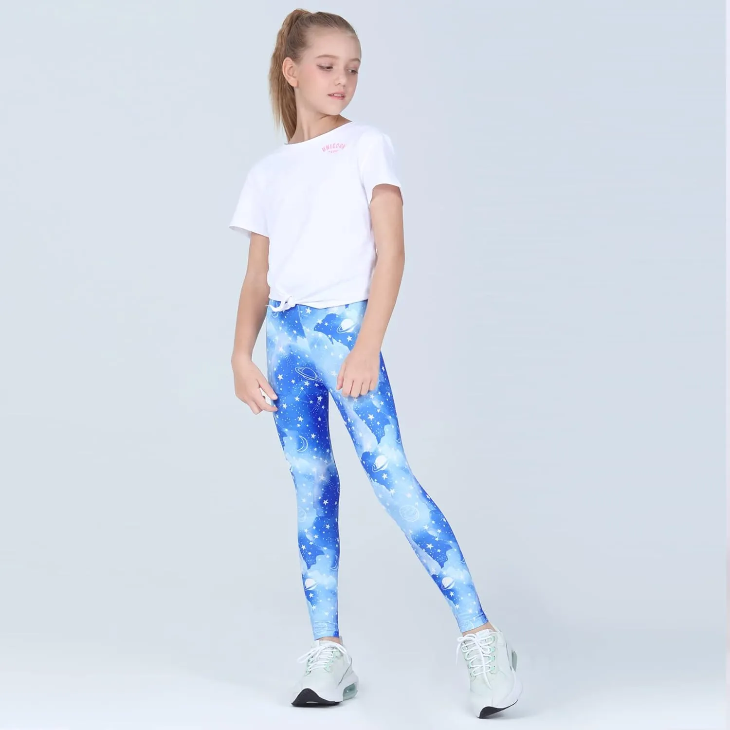 Quedoris Girls Printed Leggings Yoga Pants Multipack Leggings for Kids in 3t to 13 Years