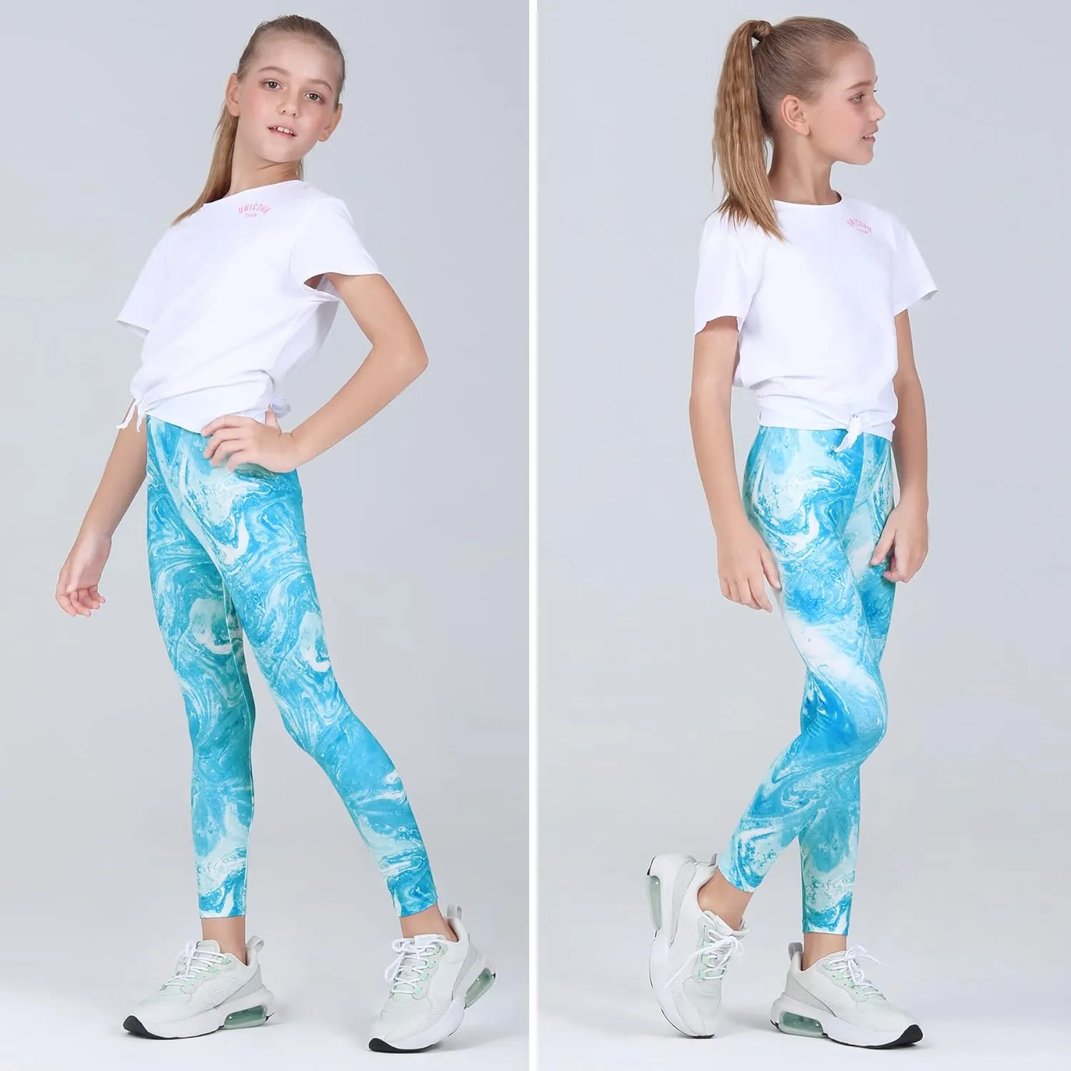Quedoris Girls Printed Leggings Yoga Pants Multipack Leggings for Kids in 3t to 13 Years