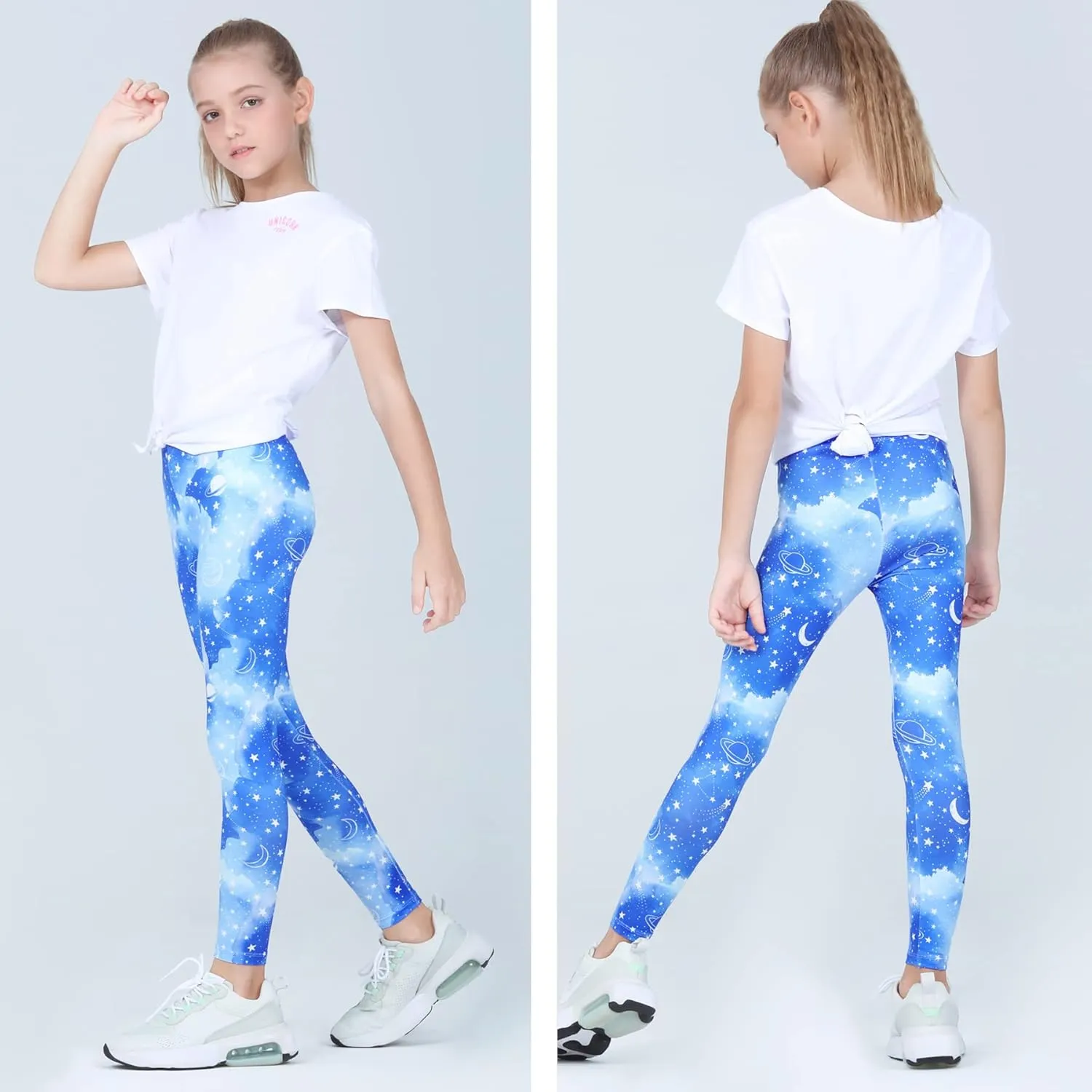 Quedoris Girls Printed Leggings Yoga Pants Multipack Leggings for Kids in 3t to 13 Years