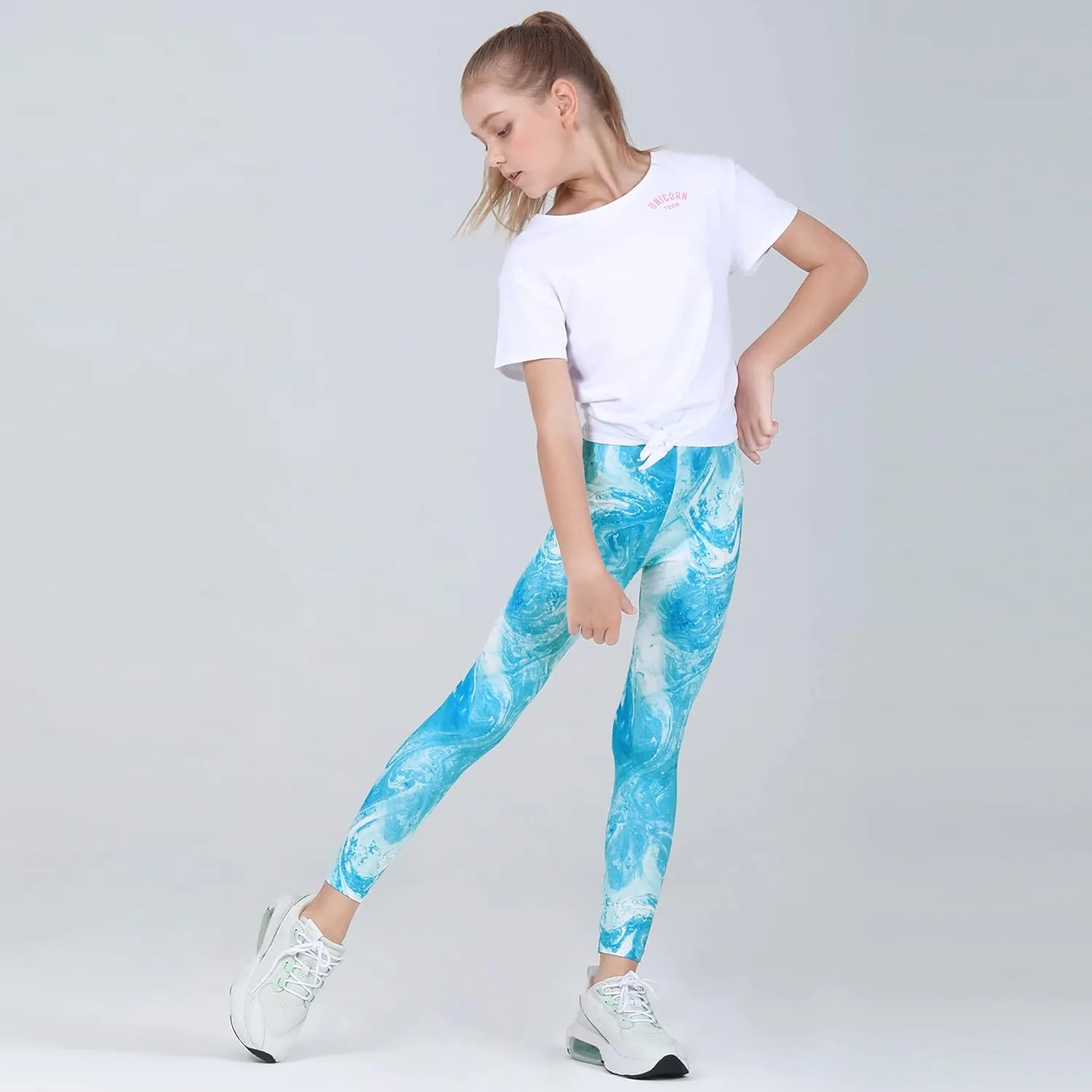 Quedoris Girls Printed Leggings Yoga Pants Multipack Leggings for Kids in 3t to 13 Years
