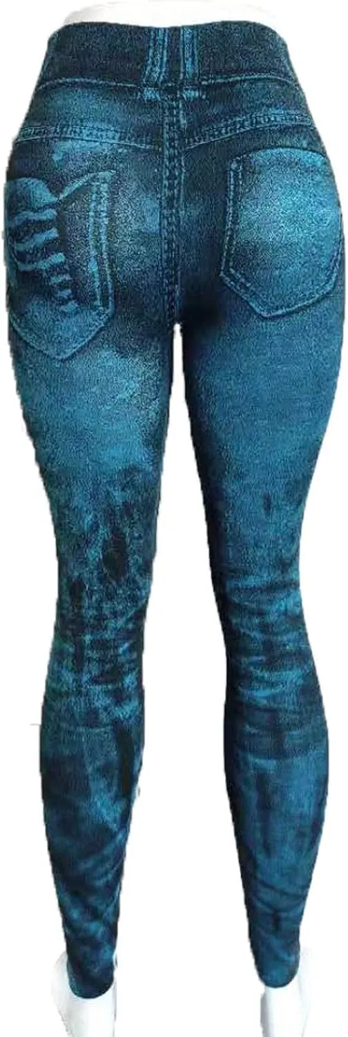 Ruziyoog Womens High Waist Printed Leggings Stretchy Slim Fit Pants Tummy Control Workout Leggings for Yoga Gym and Workout