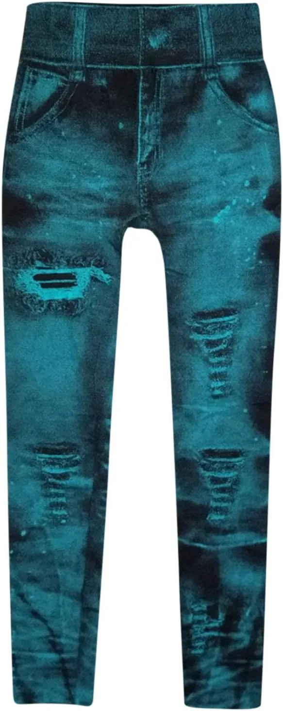 Ruziyoog Womens High Waist Printed Leggings Stretchy Slim Fit Pants Tummy Control Workout Leggings for Yoga Gym and Workout