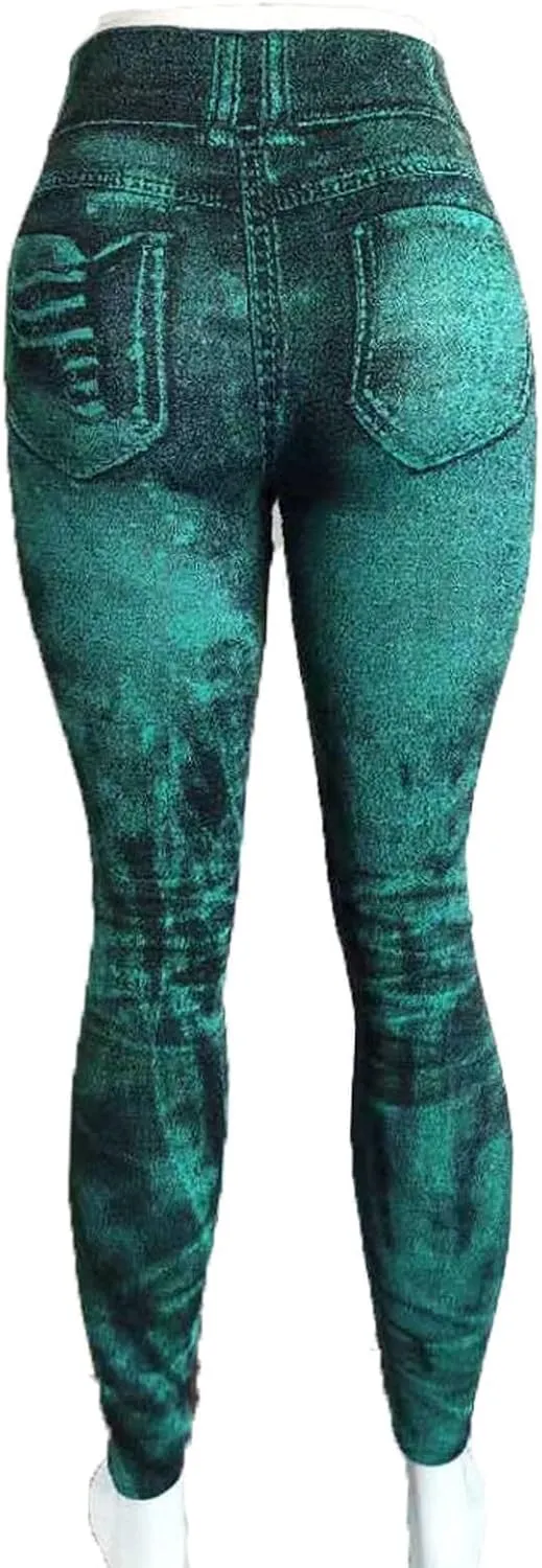 Ruziyoog Womens High Waist Printed Leggings Stretchy Slim Fit Pants Tummy Control Workout Leggings for Yoga Gym and Workout