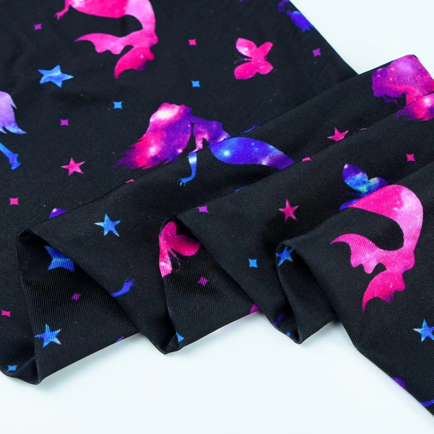 Slaixiu 4 Pack Leggings for Girls - Soft & Comfortable Ankle Length Printed Leggings for Kids (3T to 12 Years)
