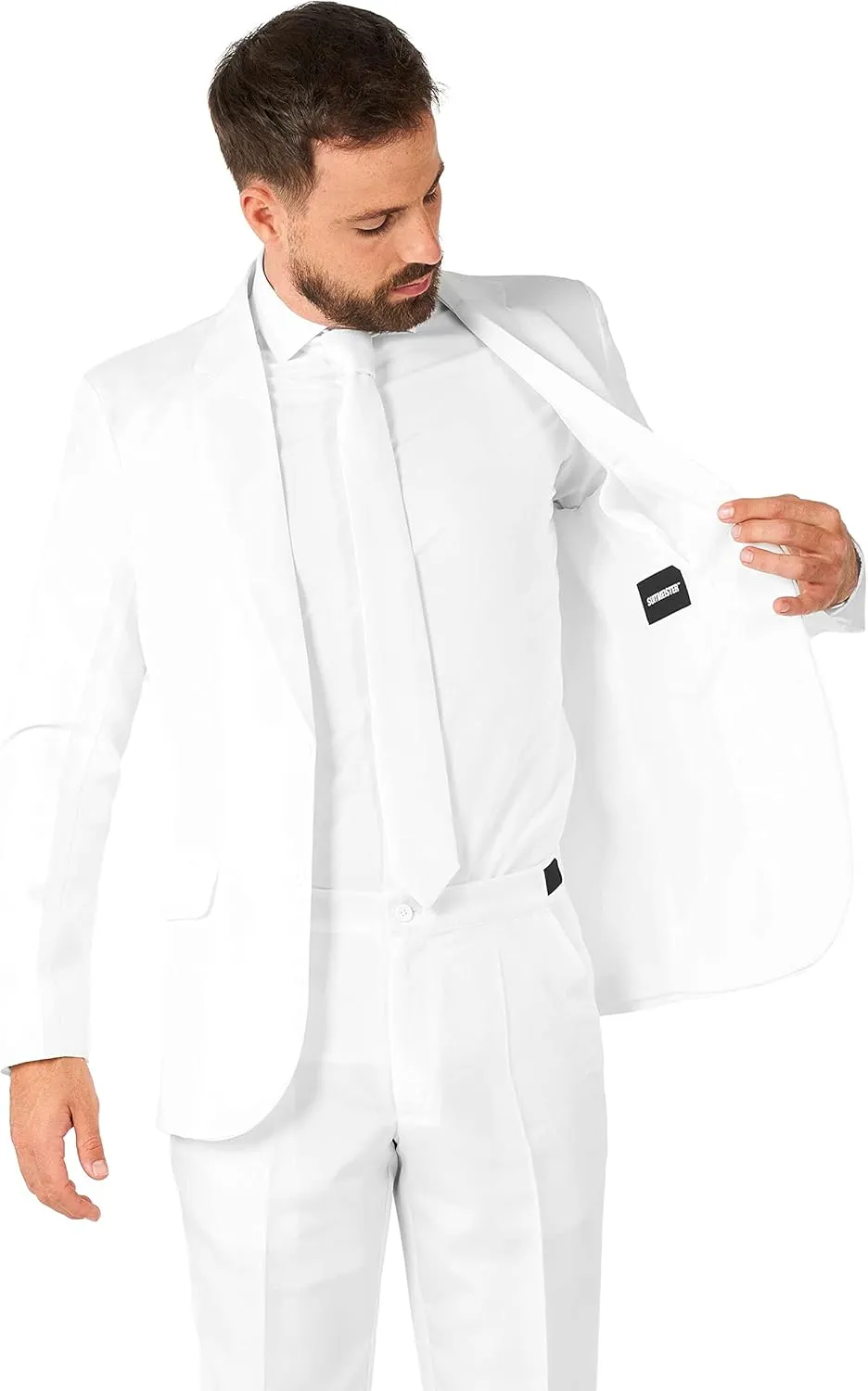 Suitmeister Men's Party Costumes - Slim Fit Solid Color Suit for Leisure - Halloween Parties and Party Wear