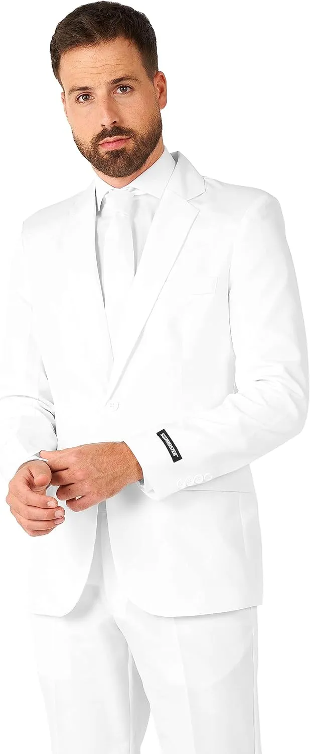 Suitmeister Men's Party Costumes - Slim Fit Solid Color Suit for Leisure - Halloween Parties and Party Wear