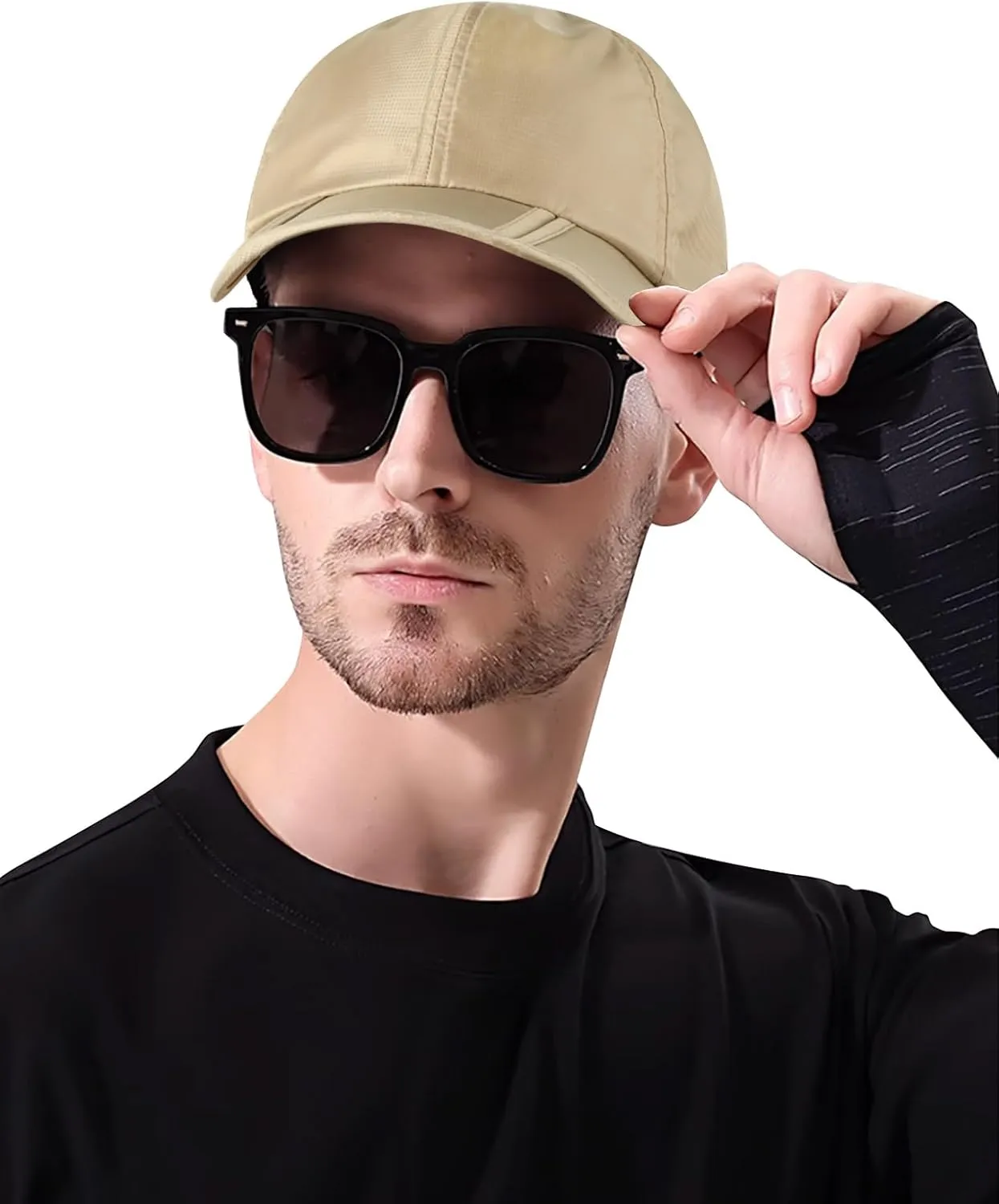 Sumolux Men Women Outdoor Rain Sun Waterproof Quick-Drying Long Brim Collapsible Portable Hat