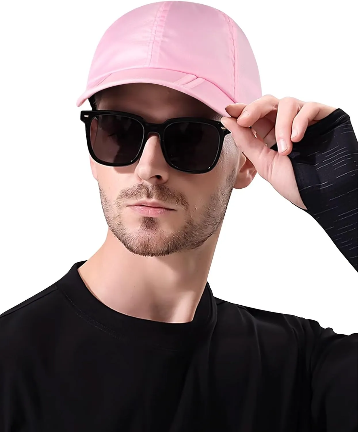 Sumolux Men Women Outdoor Rain Sun Waterproof Quick-Drying Long Brim Collapsible Portable Hat