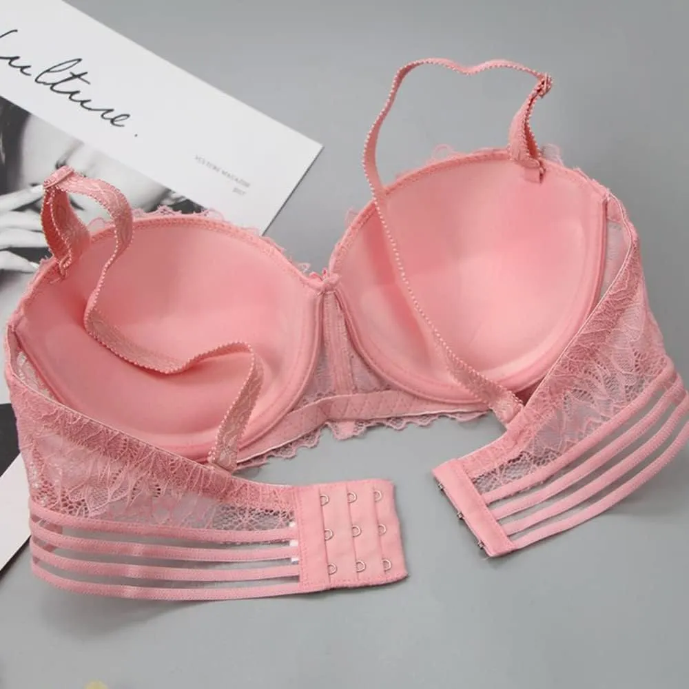 TELIMUSSTO Women Push up Bras and Panty Sets Lace Lingerie Set Underwire Bra and Thong Sets Sexy Bralette Underwear