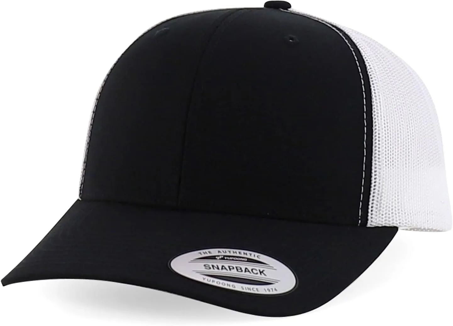 Trendy Apparel Shop Flexfit Oversize XXL Structured Blank 6 Panel Retro Trucker Mesh Cap
