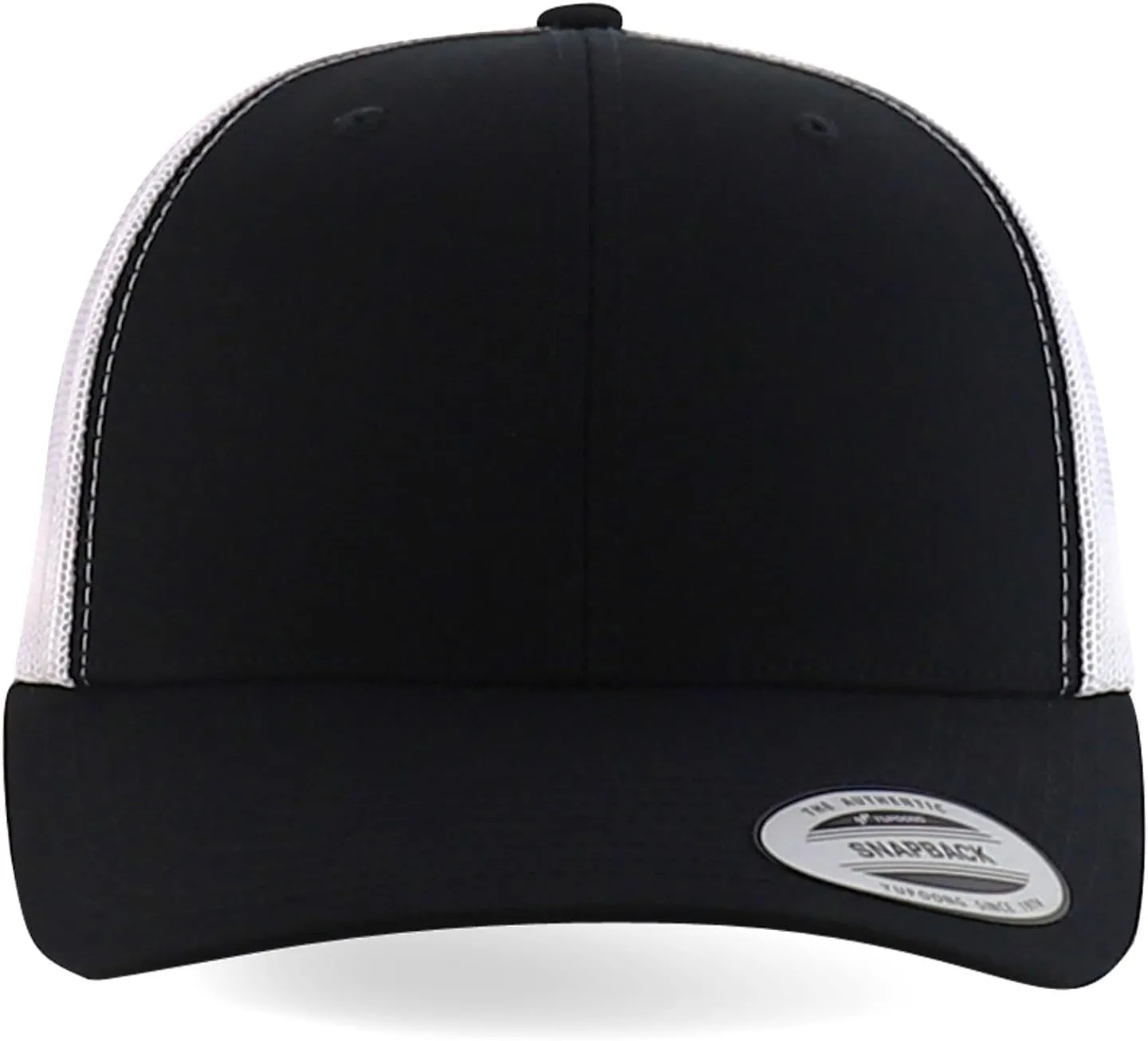 Trendy Apparel Shop Flexfit Oversize XXL Structured Blank 6 Panel Retro Trucker Mesh Cap
