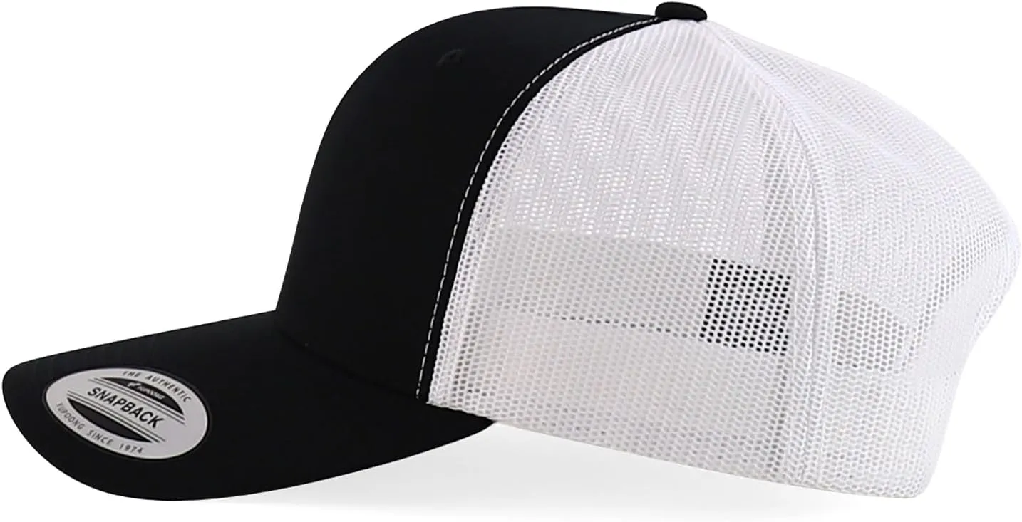 Trendy Apparel Shop Flexfit Oversize XXL Structured Blank 6 Panel Retro Trucker Mesh Cap