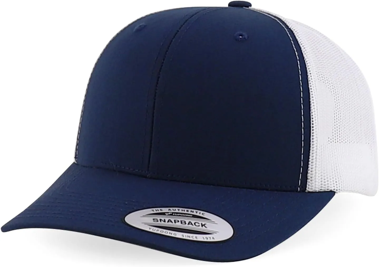 Trendy Apparel Shop Flexfit Oversize XXL Structured Blank 6 Panel Retro Trucker Mesh Cap