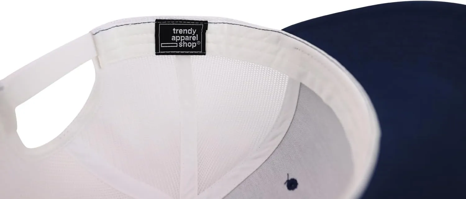 Trendy Apparel Shop Flexfit Oversize XXL Structured Blank 6 Panel Retro Trucker Mesh Cap