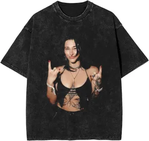 Vintage T Shirts Mans Oversized Short Sleeve Casual Shirt Crew Neck Washed Tees Fashion Retro Top Graphic T-Shirt