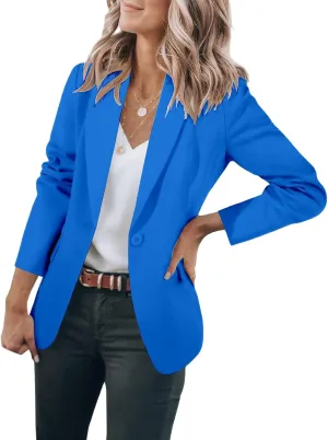 Women Blazers for Work Casual Open Front Long Sleeve Work Office Suit Jackets Lightweight Formal Business Blazer Coat