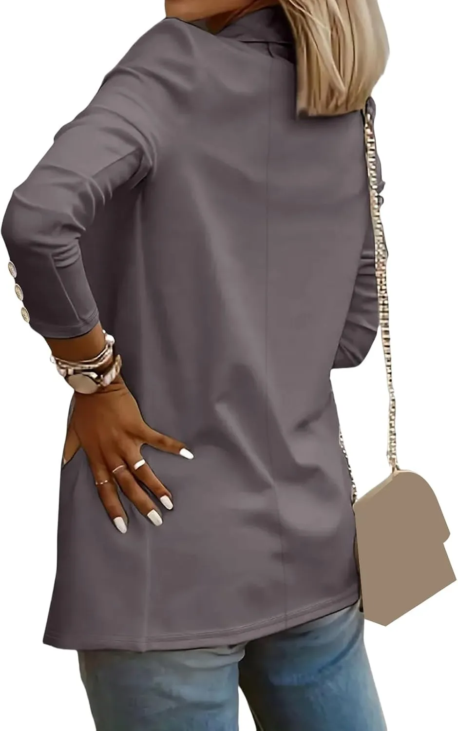 Women Business Casual Blazer Professional Work Suit Jacket Lightweight Work Office Open Front Blazer Jacket Clothes
