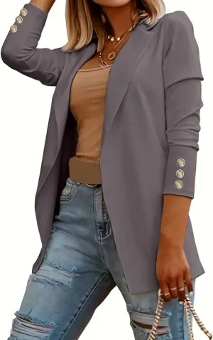 Women Business Casual Blazer Professional Work Suit Jacket Lightweight Work Office Open Front Blazer Jacket Clothes