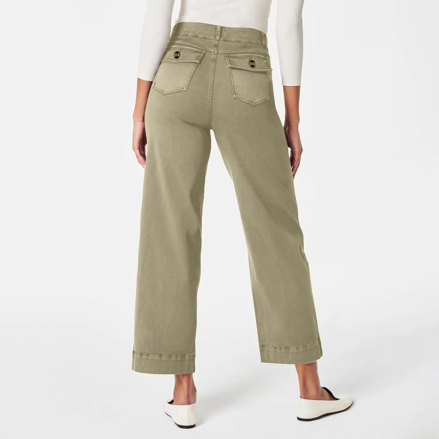 Women Jeans Straight Leg Casual Solid Color Cropped Denim Pants High Waist Slim Fit Fall Winter Lounge Jean Pants