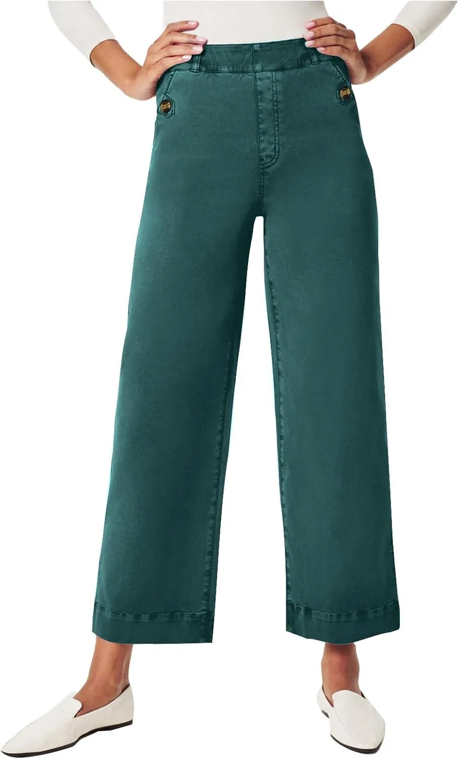 Women Jeans Straight Leg Casual Solid Color Cropped Denim Pants High Waist Slim Fit Fall Winter Lounge Jean Pants