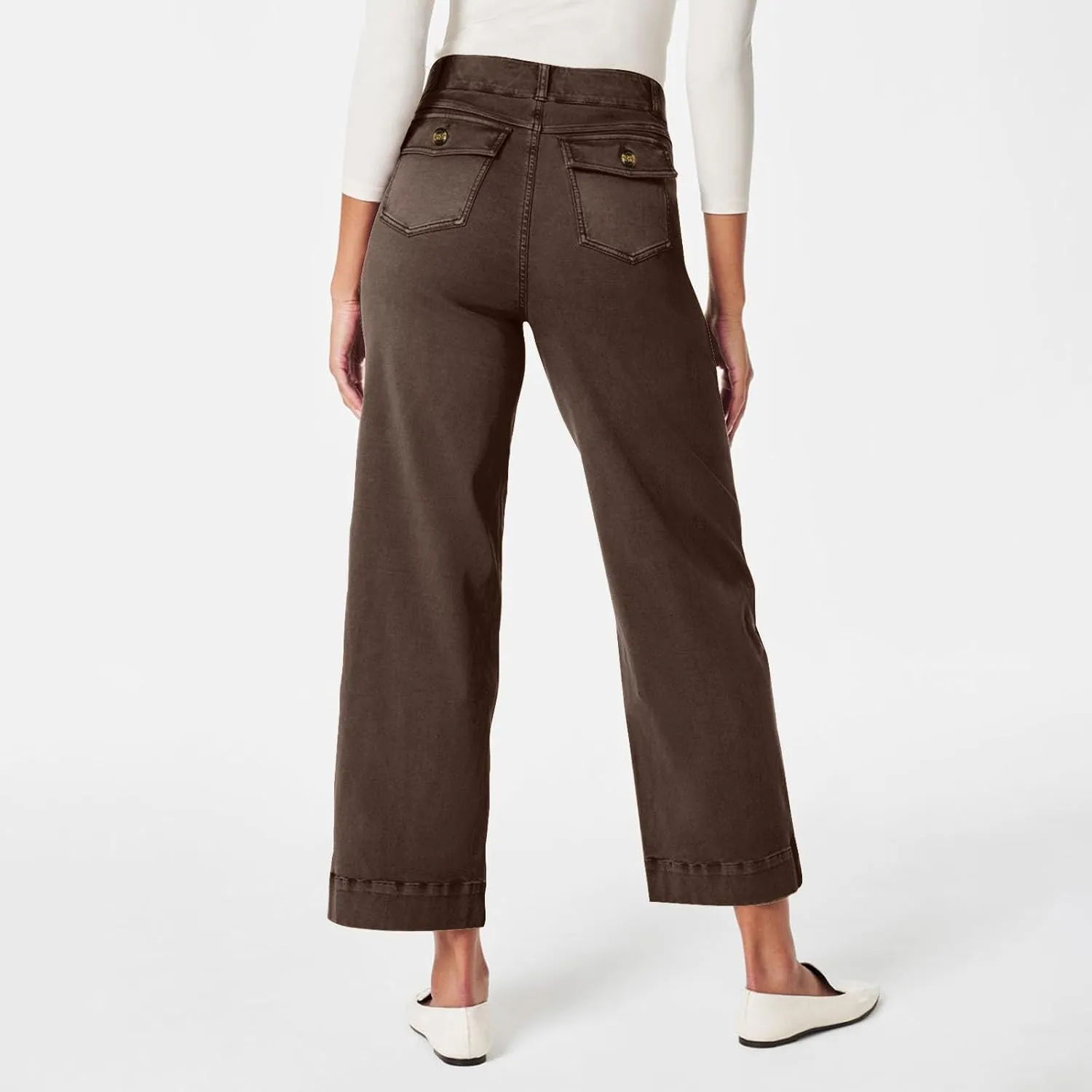 Women Jeans Straight Leg Casual Solid Color Cropped Denim Pants High Waist Slim Fit Fall Winter Lounge Jean Pants