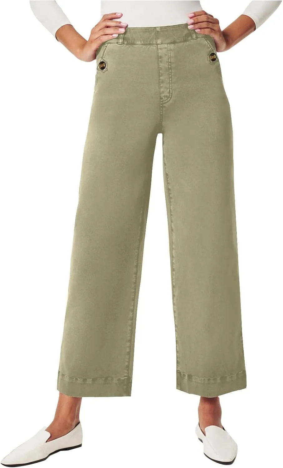 Women Jeans Straight Leg Casual Solid Color Cropped Denim Pants High Waist Slim Fit Fall Winter Lounge Jean Pants