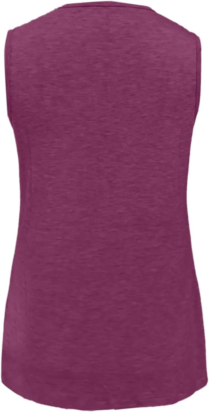 Women Tank Tops 2025 Flowy Basic T Shirt Dressy Sleeveless V Neck Summer Loose Fit Tank Top Tees
