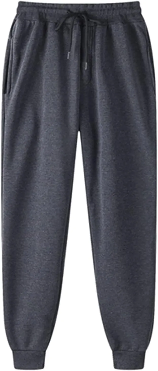 Women Winter Sweatpants Sherpa Fleece Lined Pants Warm Hiking Pants Drawstring Waist Joggers Thick Sweatpants Trousers